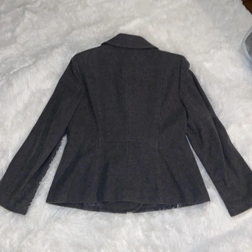 Tribal wool coat double breasted dark grey size 8